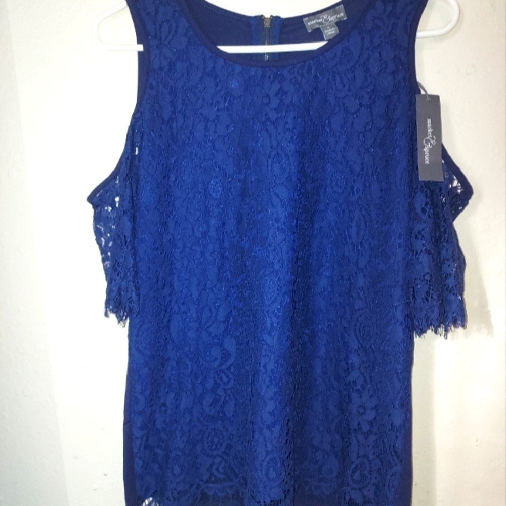 Lacy Cold Shoulder Blouse